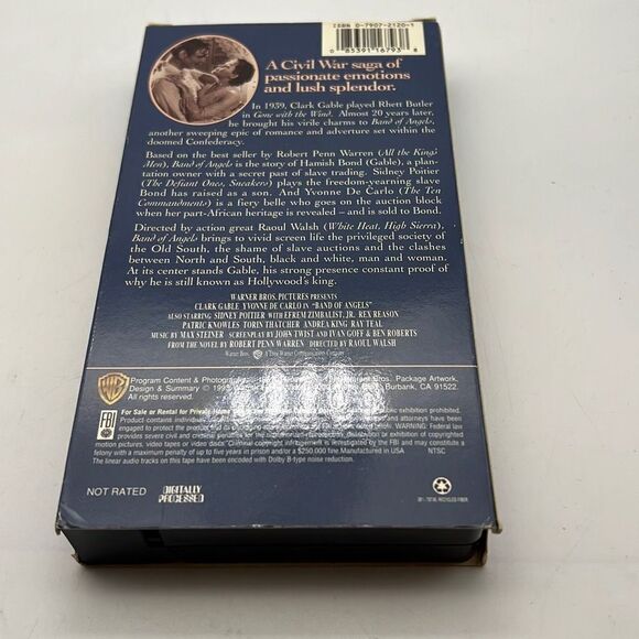 BAND OF ANGELS Clark Gable‎ Yvonne De Carlo VHS - Picture 2 of 3